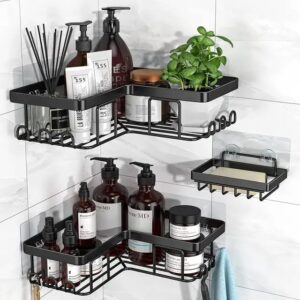 3pcs set corner Shower caddy shelf/Bathroom organizer