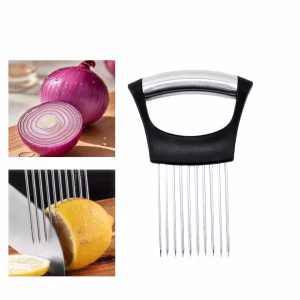 Multi-Purpose Vegetable Holder, Meat Tenderizer & Stainless Onion Cutter