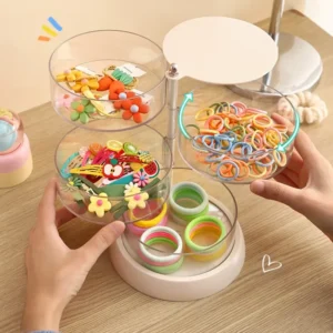 Clear Sleek Rotating Jewelry Box