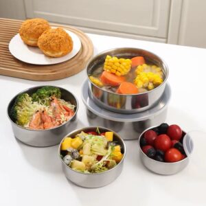 5pcs Modern Stainless Steel Fresh Box Containers