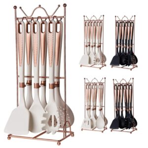 7pcs High Quality Silicon Kitchen Utensil Set with Storage Rack