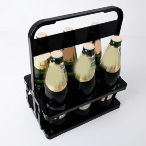 Portable Foldable 6 Bottle Organizer Carrier Rack