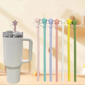 Silicone Straw With Star Straw Cap