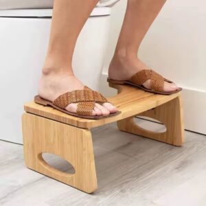 Foldable Wooden Toilet Feet Stool / Office Foot Rest / Stepped