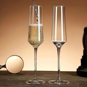 6pcs Luxury Crystal Champagne Glasses