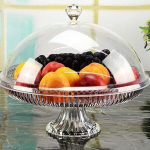 30cm Dessert Acrylic Cake Stand/Fruit Display with Cover
