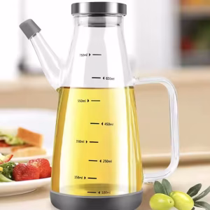 High Borosilicate Glass Oil Bottle with Silicone Base