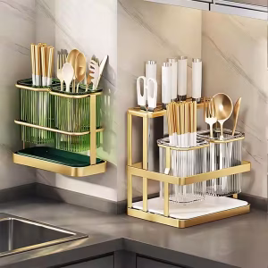 Multi-purpose Kitchen Cutlery Organizer with Chopsticks Storage Box