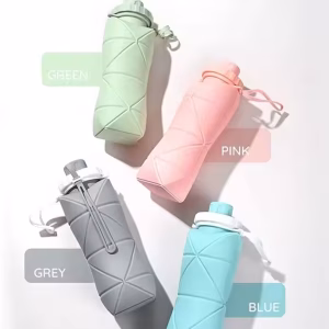 600ml Folding Silicon Foldable Bottle