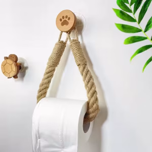 Vintage Wall Mounted Hanging Tie Rope Toilet Roll Holder