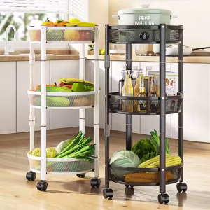360⁰ Degree Foldable Rotating Multi Layer Vegetable/Fruit Rack