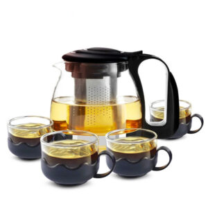 Heat Resistant Borosilicate Glass 5in1 Tea Pot