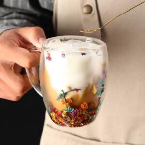 Real Flowers Double Wall Acrylic Cup 250ml