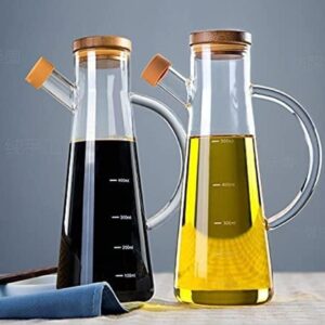 900ml Glass Jug Bamboo Cork 2 Way Outlet Dispenser