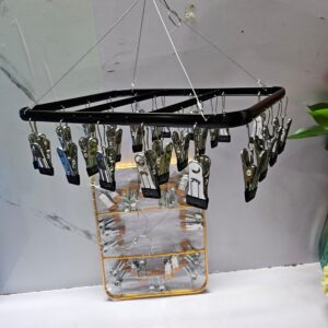 26 Peg Metallic Cloth Drying Rack Hanger
