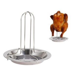 Stainless Steel Rotisserie Chicken Roaster Grill Stand