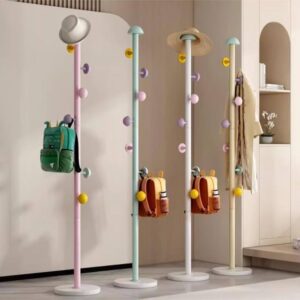 Heavy Deluxe 8 Screw Stud Coloured Hooks 170cm Coat Hanger