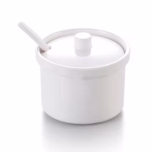 Ceramic Sugar Dish with a Spoon