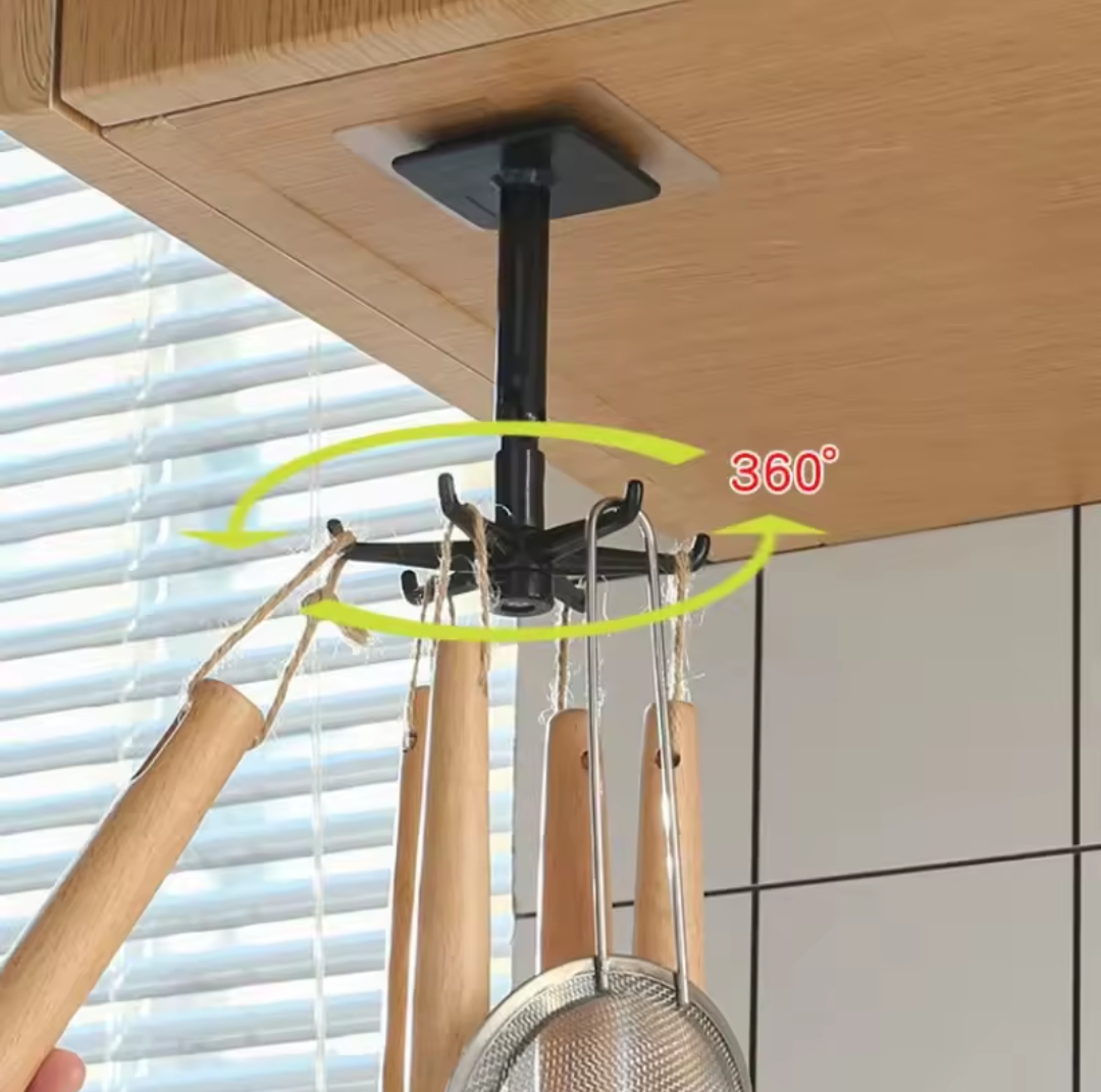 Rotational Seamless Wall Mounted Storage Spoon Hook