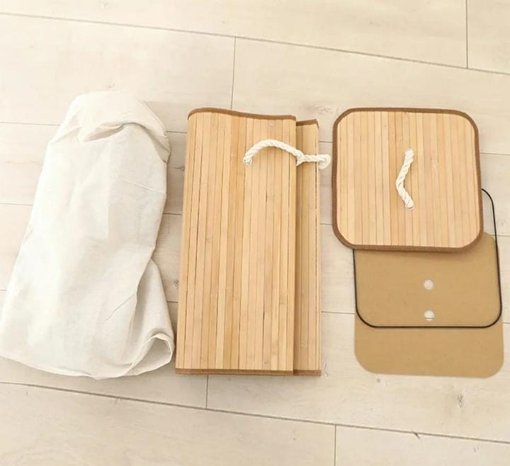 Foldable Large Capacity Wooden Laundry Basket