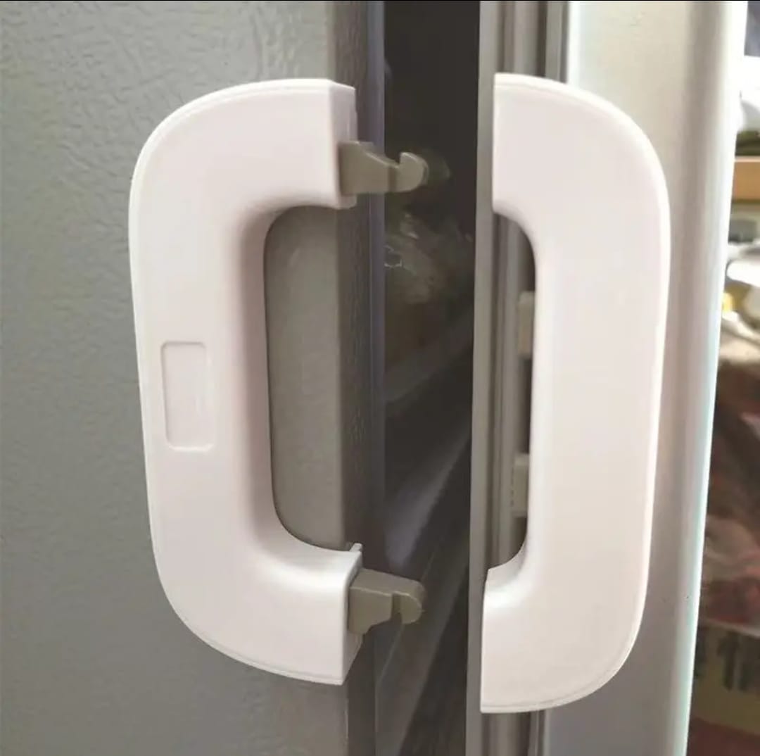 Multi-Function Safety Lock for Refrigerators & Cabinets