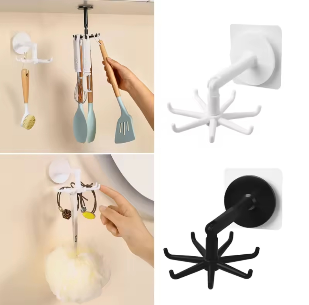 Rotational Seamless Wall Mounted Storage Spoon Hook