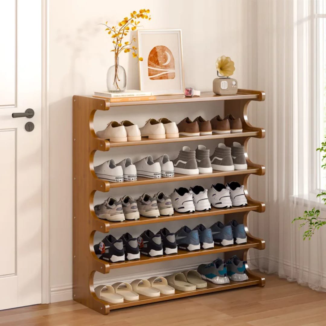 6 Layer Bamboo Shoe Rack - Image 4