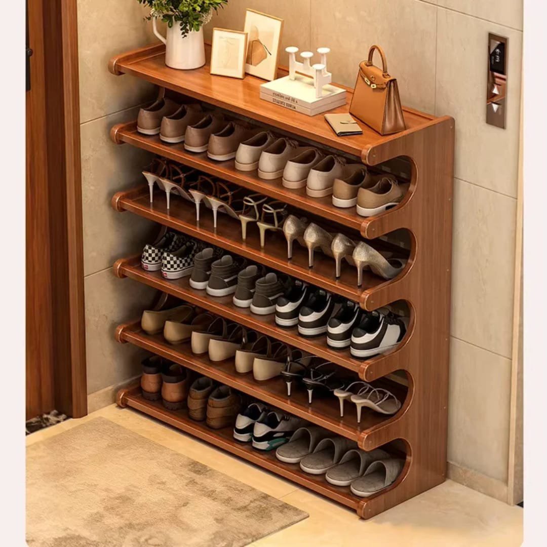 6 Layer Bamboo Shoe Rack - Image 3