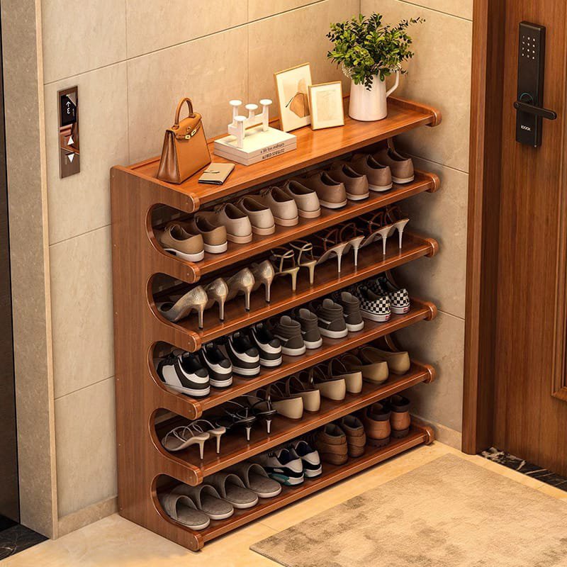 6 Layer Bamboo Shoe Rack - Image 2