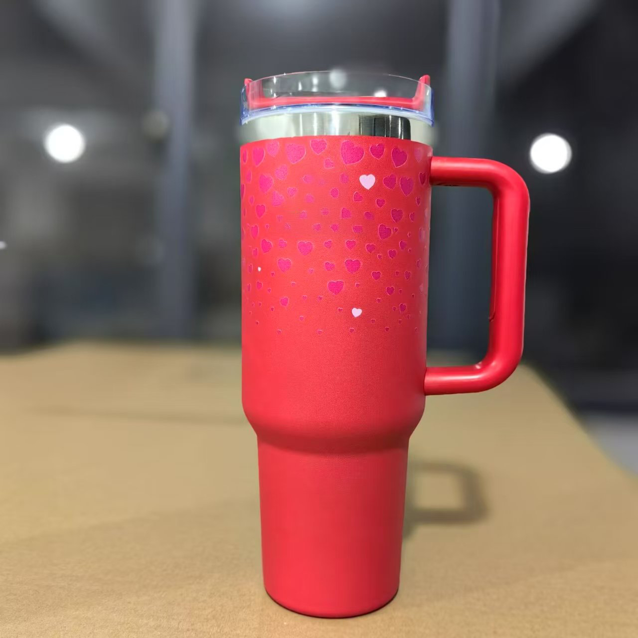 RED HEARTY CUSTOMIZED STANLEY MUG