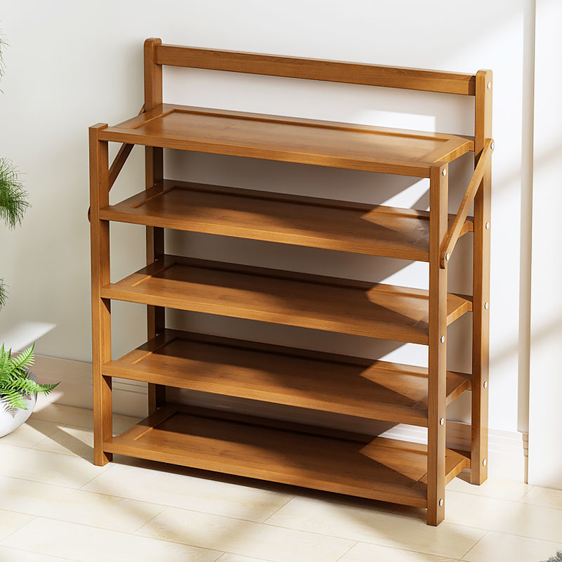 6-tier foldable bamboo shoe rack