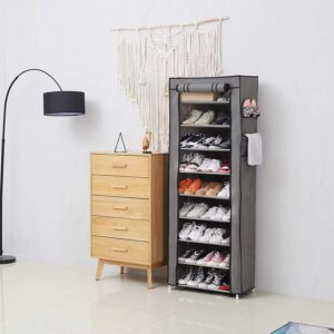 10-Tier Non-Woven Fabric Shoe Rack Organizer