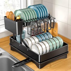 2-Tier Foldable Dish Drying Rack