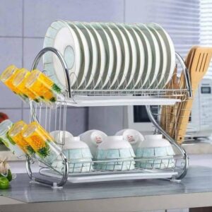 2-Tier Stainless Steel Dish Rack