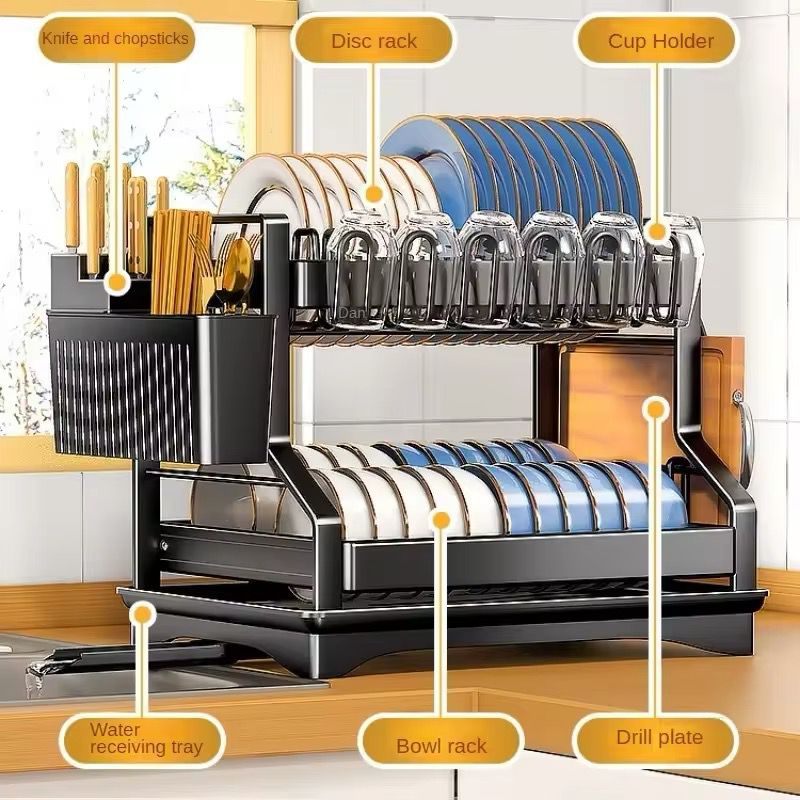 2-Tier Kitchen Dish Rack
