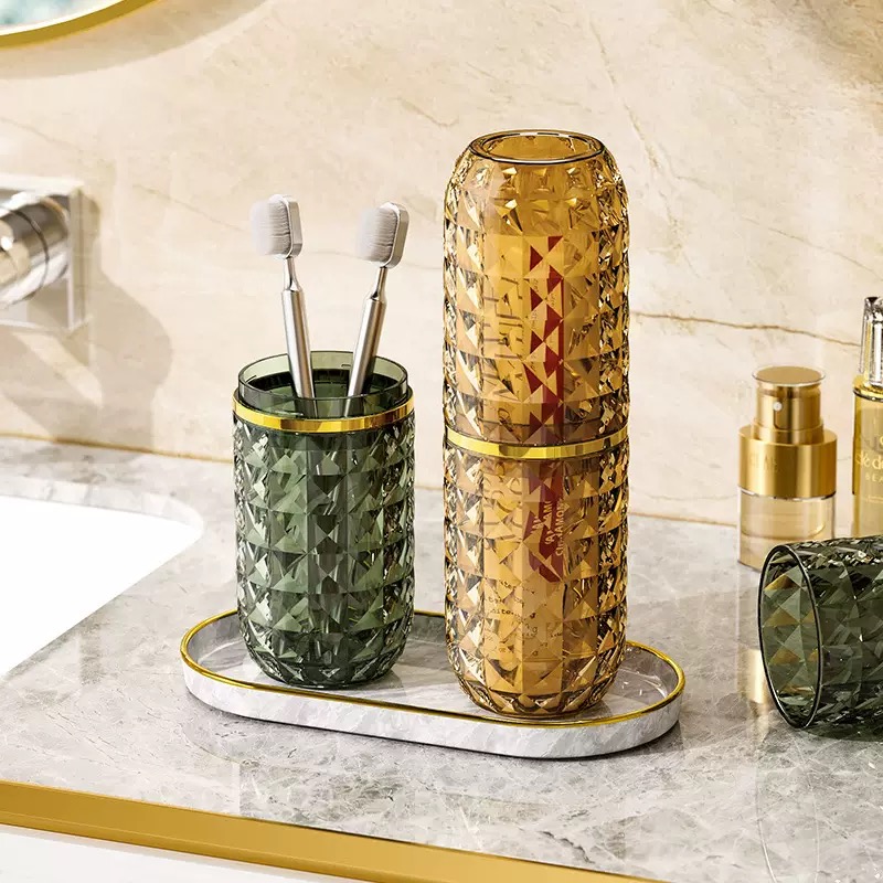 Checkered Toothbrush Paste Holder