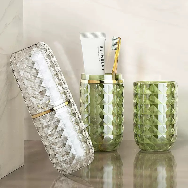 Checkered Toothbrush Paste Holder