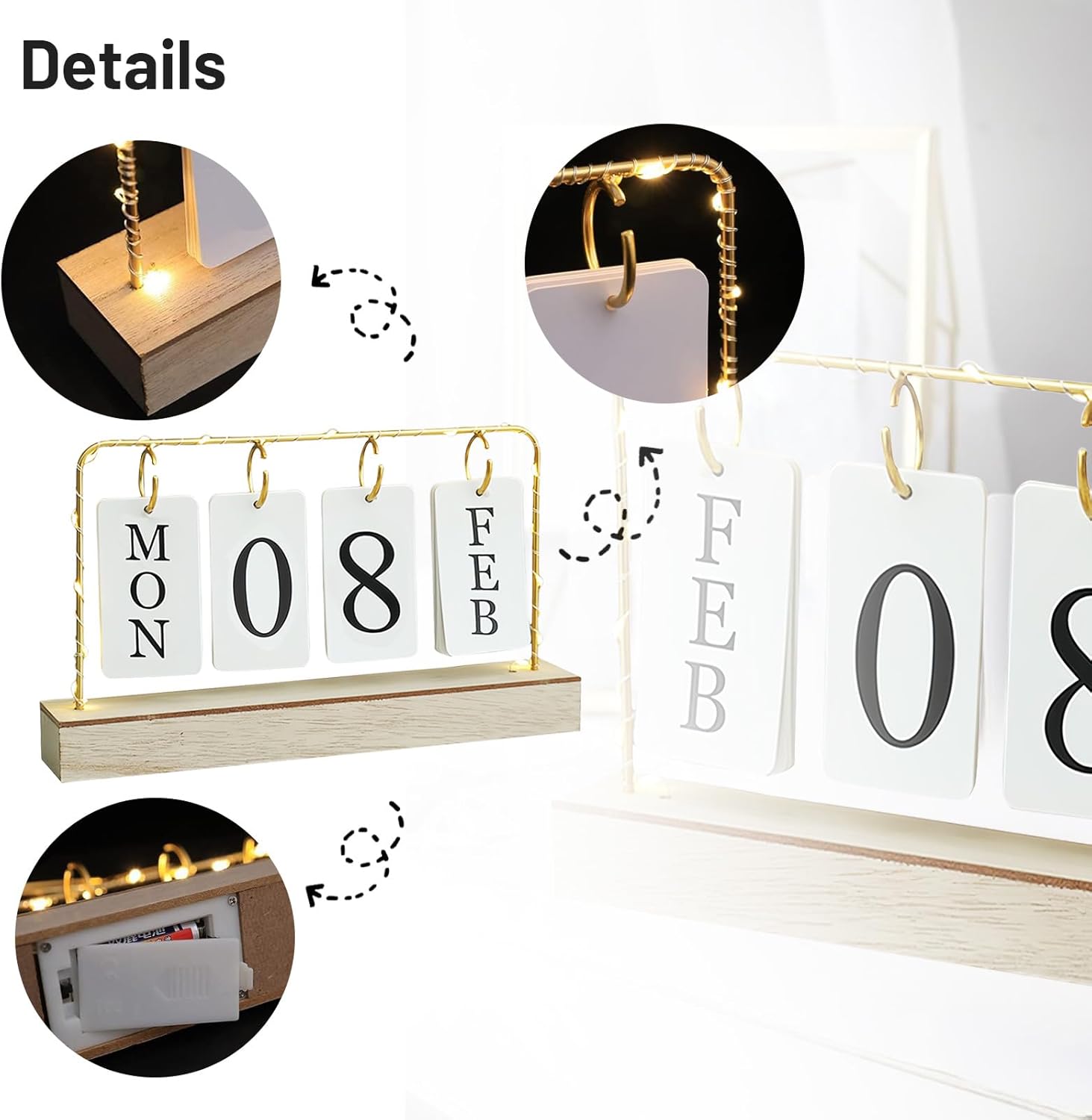 Desktop Calendar With Light