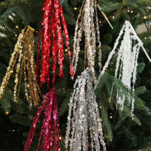 60CM Glitter Twig Ornaments Branches for Christmas Tree