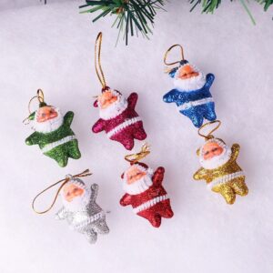6pcs Colorful Christmas Santa Claus Ornaments