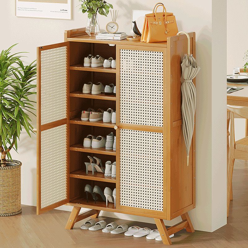 Modern Luxury Nordic Bamboo Shoe Cabinet