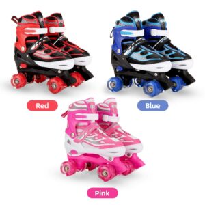 Adjustable Inline Skates Set with Helmet & Protective Guards