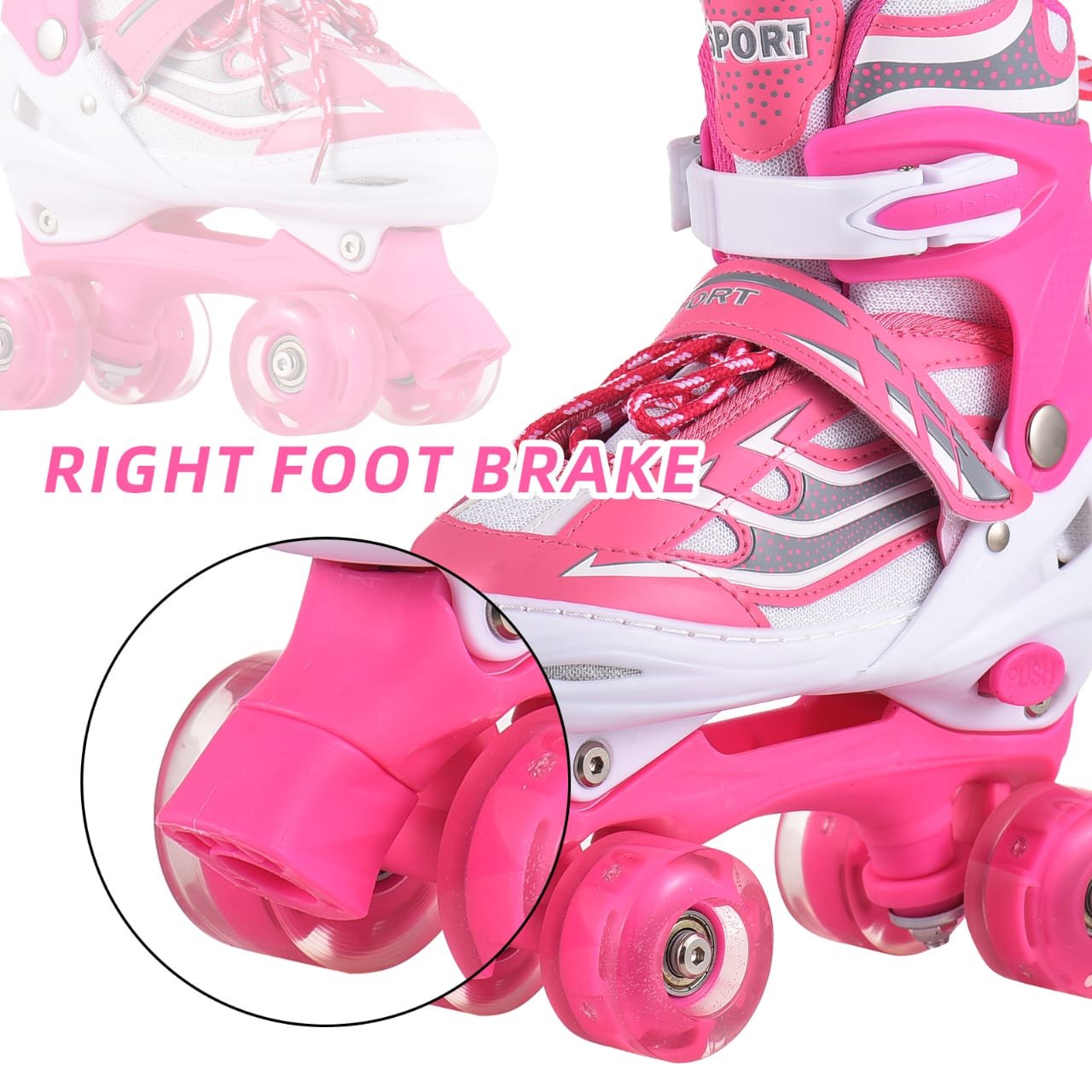 Adjustable Inline Skates Set with Helmet & Protective Guards