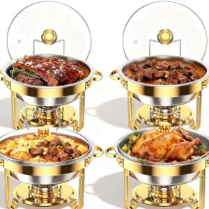 Elegant Round Stainless Steel Chafing Dish