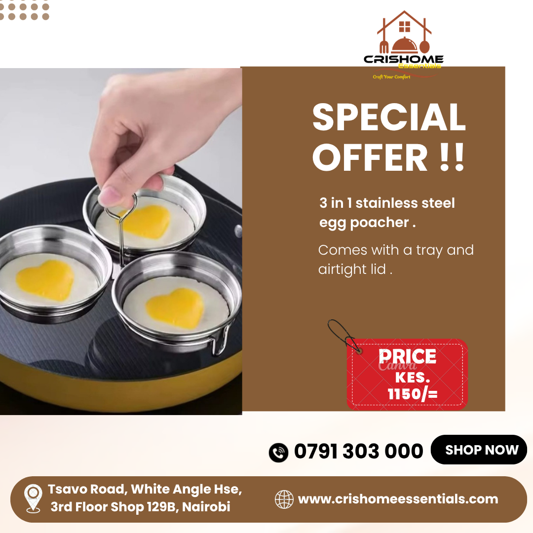 3 in 1 stainless steel egg poacher. - Image 2