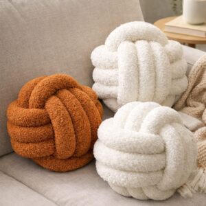 decorative knot ball pillow