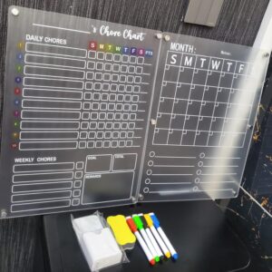 2 pcs magnetic chores planner.
