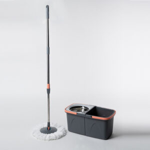 Split Spin Mop with Extra Mopper – Double Drive Rotating Mop Spin Dryer