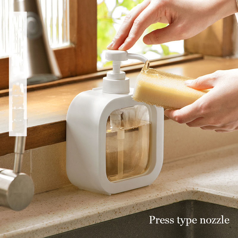Bottle Refillable Dispenser Plastic Square Body Lotion Pump Shampoo Soap Sanitizer Storage Bottle