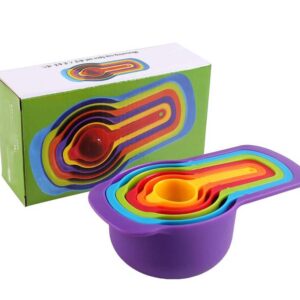 Measuring Cups 6pcs Set – Colorful Plastic Baking & Cooking Measuring Cups